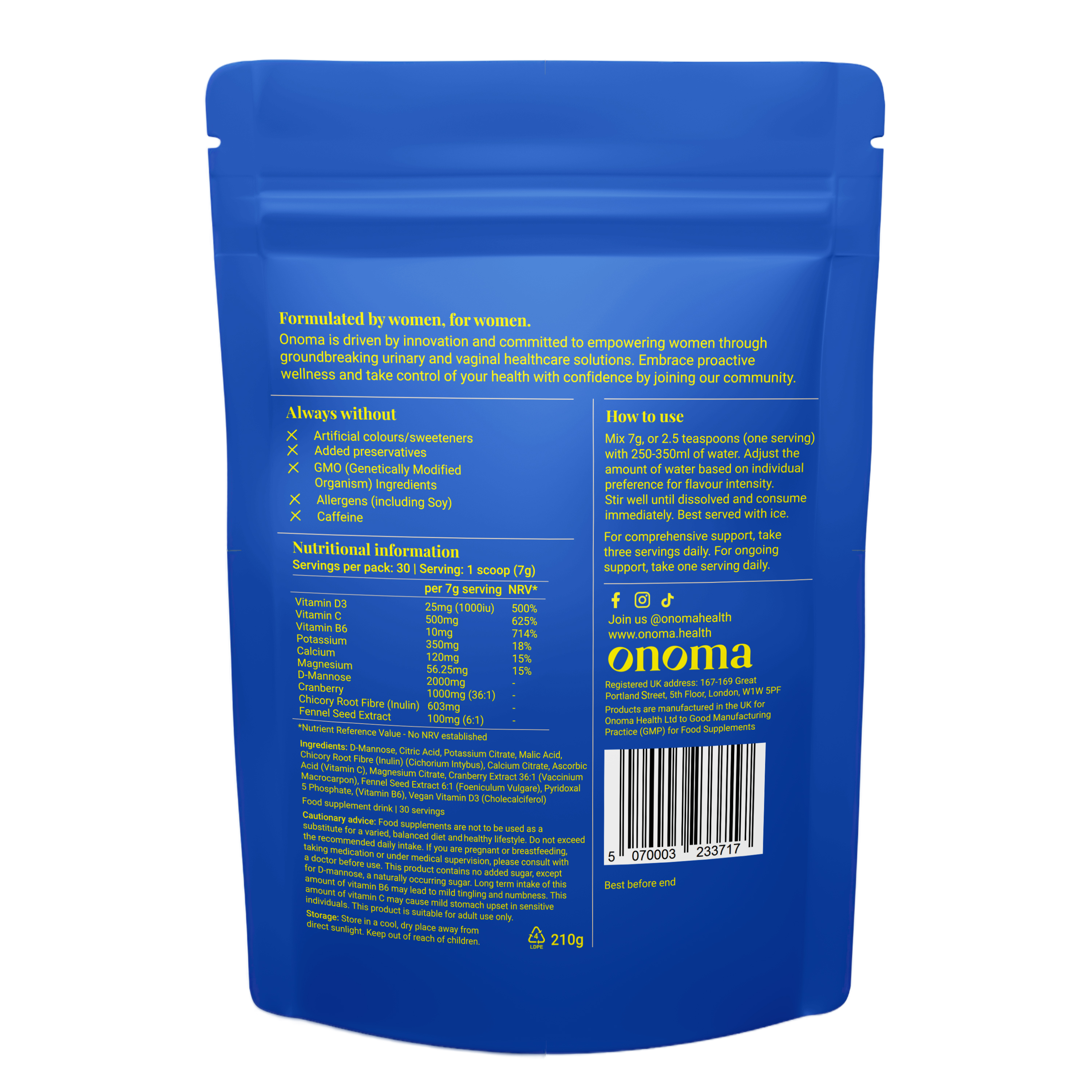 D-Mannose Supplement to Help Maintain Urinary Tract Health | Onoma Health